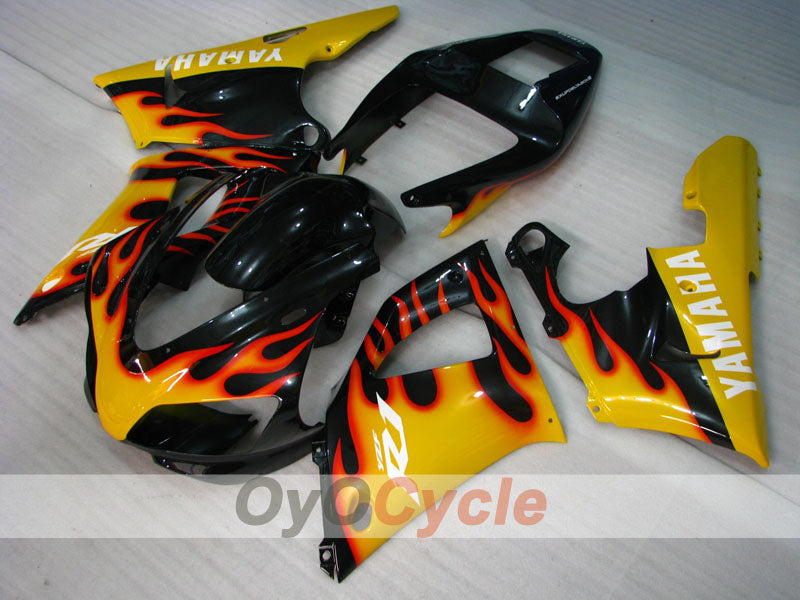 Kit de carenado por inyección para YZF-R1 98-99 - Amarillo, Negro - Llama #OYO87900740