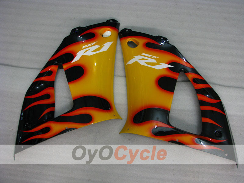 Kit de carenado por inyección para YZF-R1 98-99 - Amarillo, Negro - Llama #OYO87900740
