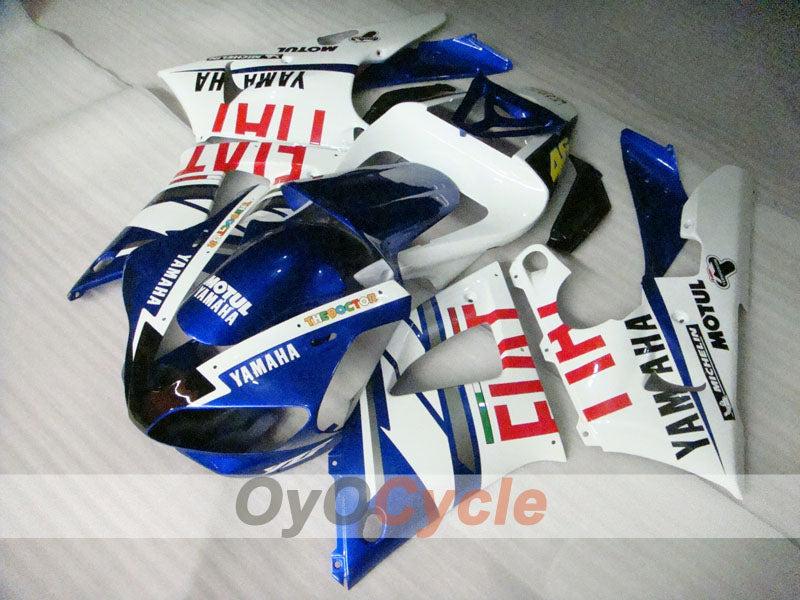 Kit de carenado por inyección para YZF-R1 00-01 - Azul, Blanco - FIAT, MOTUL #OYO87900760