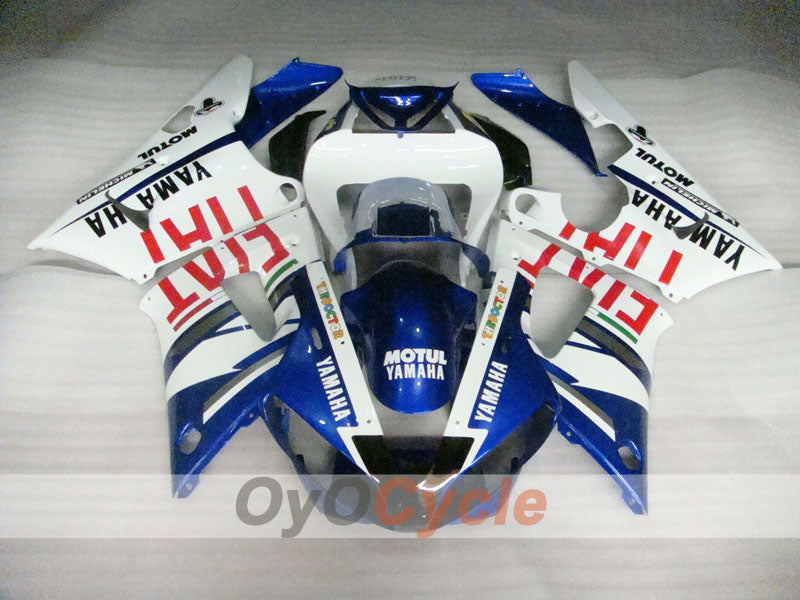 Kit de carenado por inyección para YZF-R1 00-01 - Azul, Blanco - FIAT, MOTUL #OYO87900760