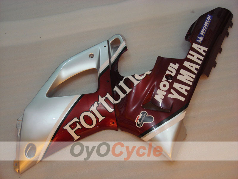 Kit de carenado por inyección para YZF-R1 00-01 - Rojo, Plata - Fortuna #OYO87900769