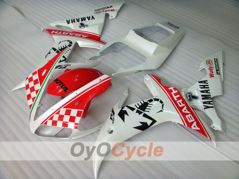 Kit de carenado por inyección para YZF-R1 02-03 - Rojo, Blanco, Mate - ABARTH #OYO87900786