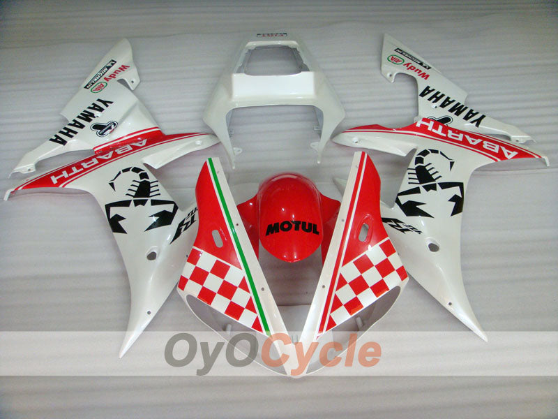 Kit de carenado por inyección para YZF-R1 02-03 - Rojo, Blanco, Mate - ABARTH #OYO87900786