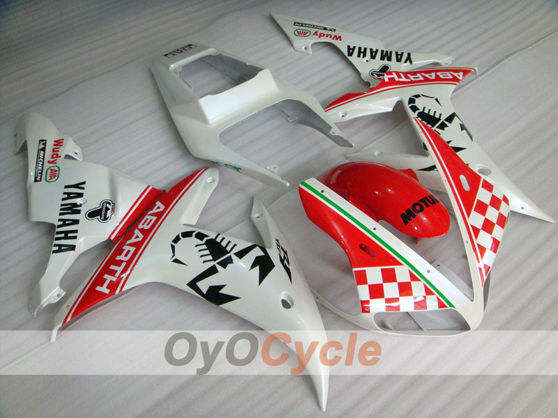 Kit de carenado por inyección para YZF-R1 02-03 - Rojo, Blanco, Mate - ABARTH #OYO87900786