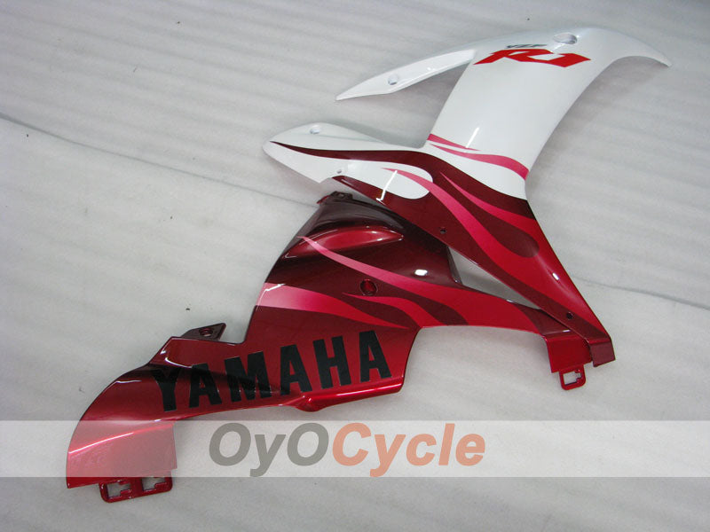 Carenado de inyección para YZF-R1 02-03 - Rojo, Blanco - Llama #OYO87900808