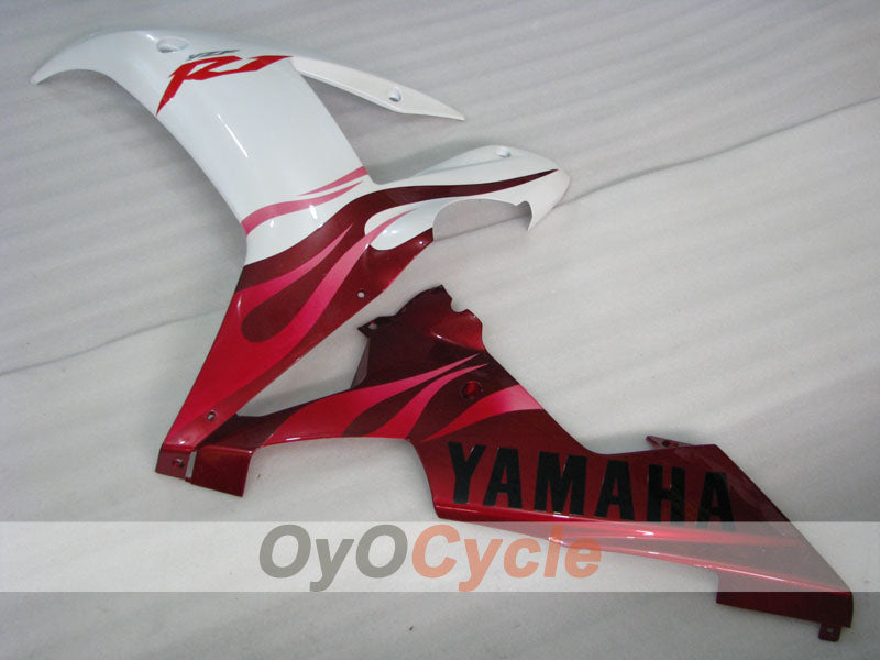 Carenado de inyección para YZF-R1 02-03 - Rojo, Blanco - Llama #OYO87900808