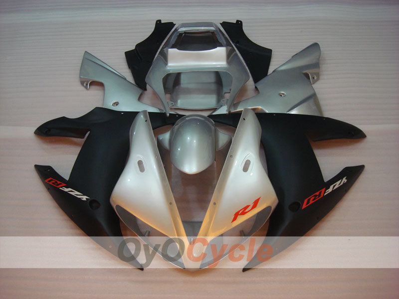 Carenado de inyección para YZF-R1 02-03 - Negro, Plata, Mate - Estilo de fábrica #OYO87900809