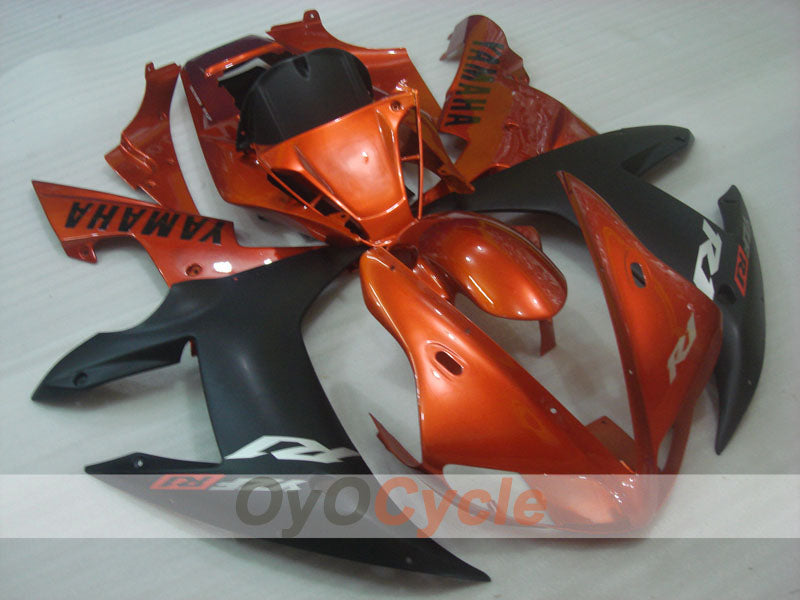 Carenado de inyección para YZF-R1 02-03 - Naranja, negro, mate - Estilo de fábrica #OYO87900810