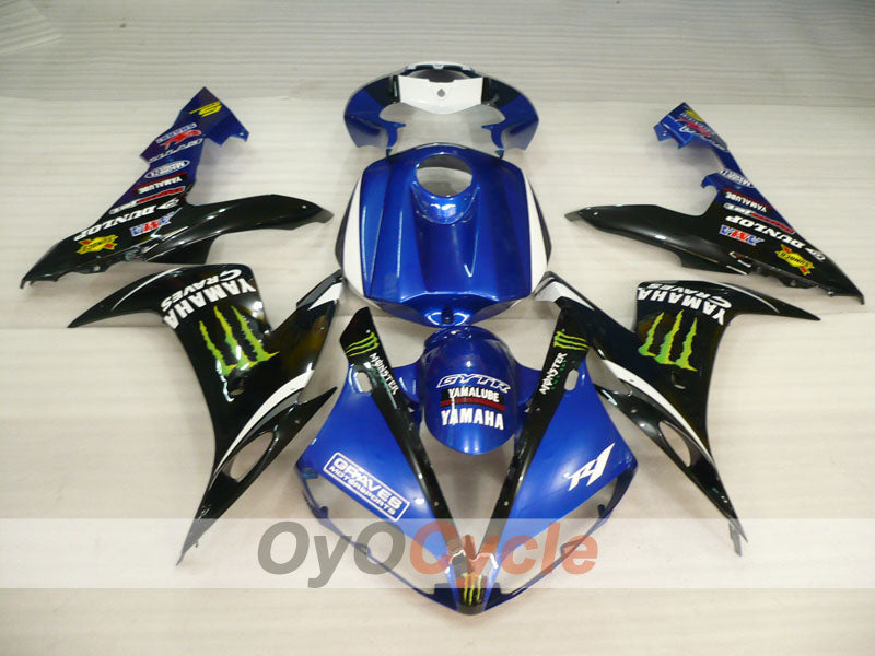 Kit de carenado de inyección para YZF-R1 04-06 - Azul, Negro - DUNLOP, Monster #OYO87900833 Imagen secundaria del producto