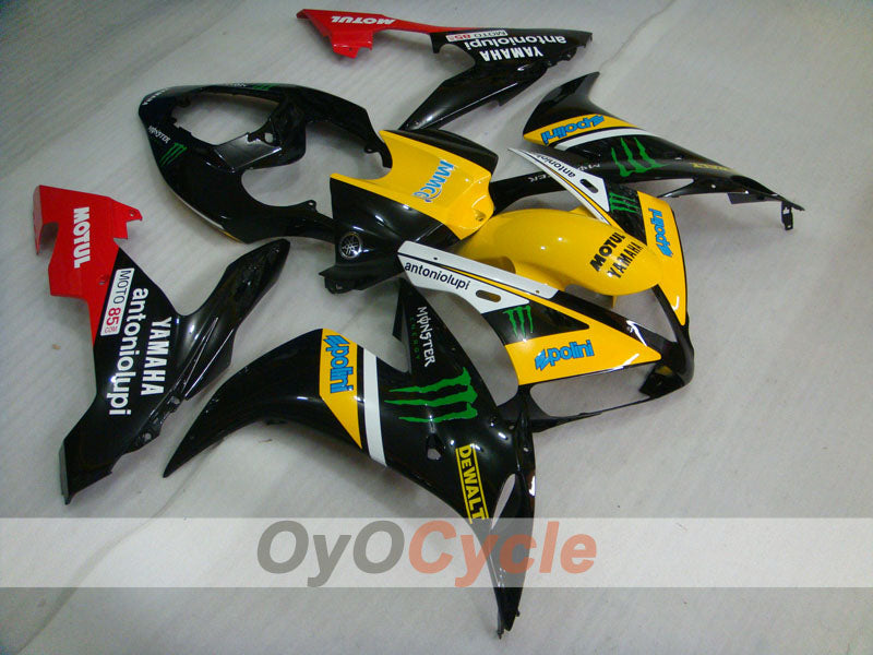 Kit de carenado por inyección para YZF-R1 04-06 - Amarillo, negro - Monster, MOTUL #OYO87900834