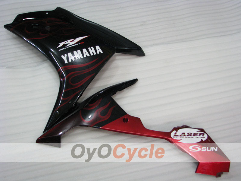Kit de carenado por inyección para YZF-R1 07-08 - Rojo, Negro - Llama #OYO87900860