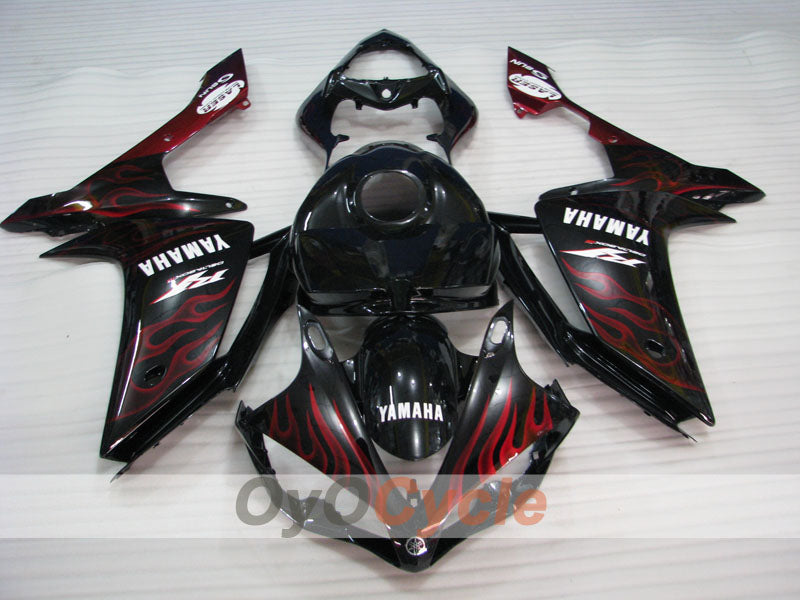 Kit de carenado por inyección para YZF-R1 07-08 - Rojo, Negro - Llama #OYO87900860