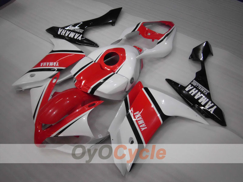Kit de carenado por inyección para YZF-R1 07-08 - Rojo, Blanco - Estilo de fábrica #OYO87900866