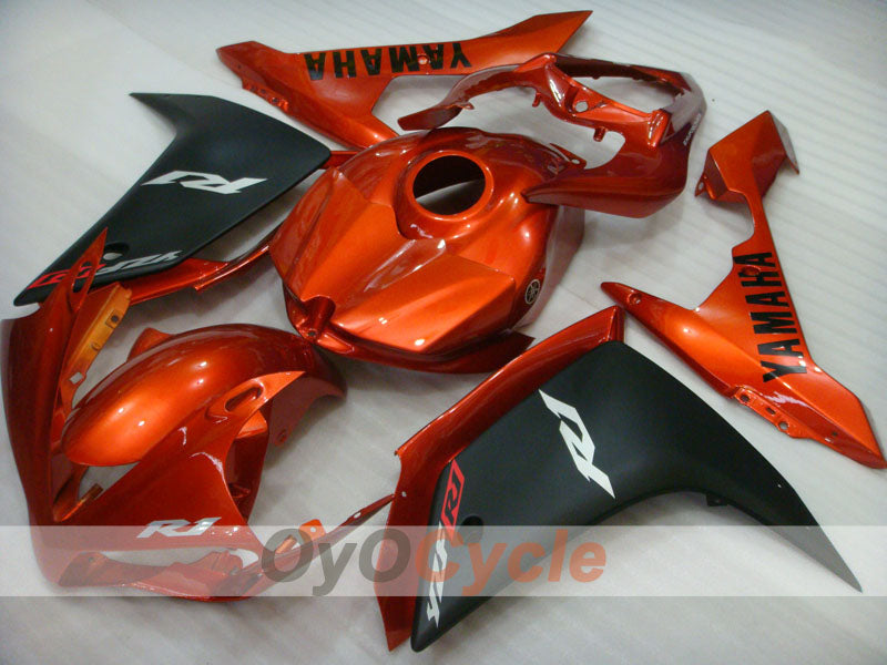 Kit de carenado por inyección para 07-08 YZF-R1 - Naranja, Negro, Mate - Estilo de fábrica #OYO87900870