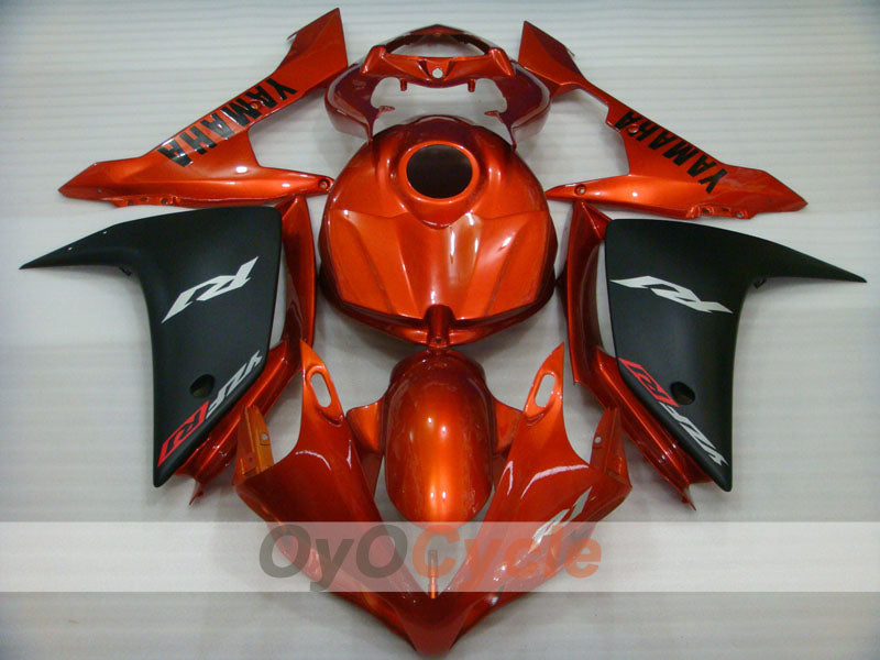 Kit de carenado por inyección para 07-08 YZF-R1 - Naranja, Negro, Mate - Estilo de fábrica #OYO87900870