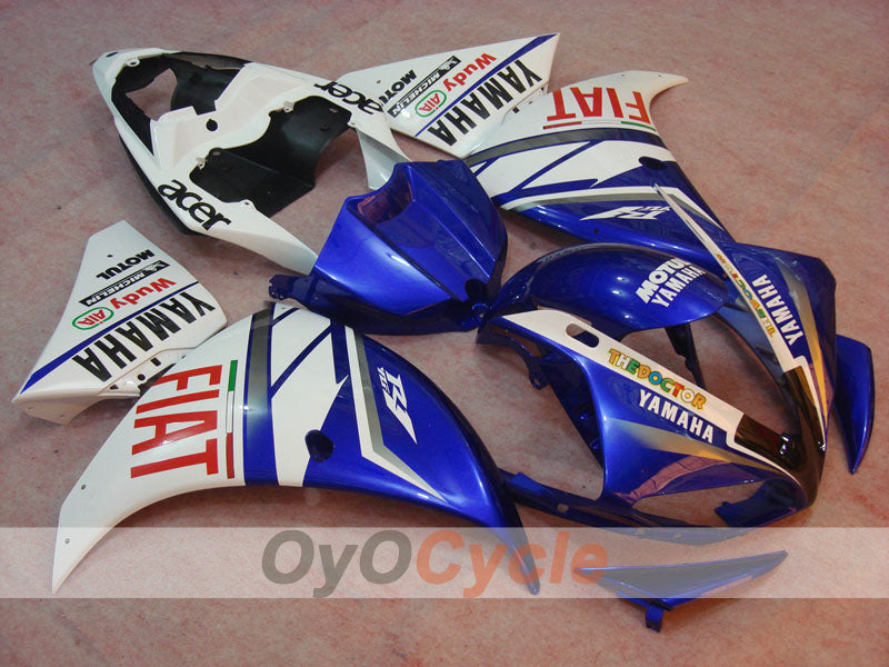 Carenado de inyección para YZF-R1 09-11 - Azul, Blanco - FIAT #OYO87900885