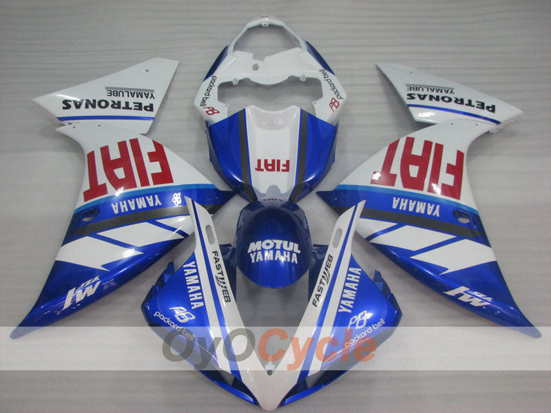 Carenado por inyección para 09-11 YZF-R1 - Azul, Blanco - FIAT, MOTUL #OYO87900886