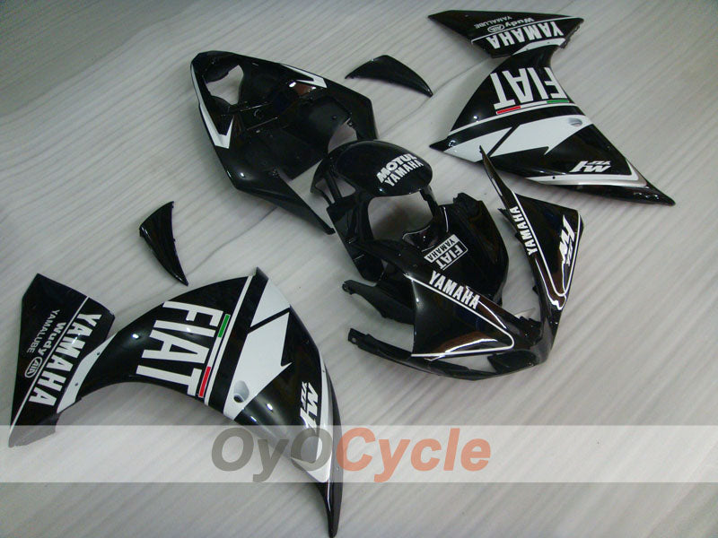 Kit de carenado por inyección para 09-11 YZF-R1 - Blanco, Negro - FIAT, MOTUL #OYO87900887