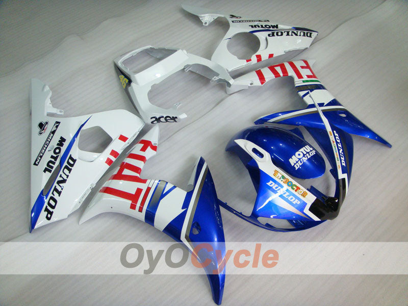 Kit de carenado por inyección para YZF-R6 03-04 - Azul, Blanco - DUNLOP, FIAT, MOTUL #OYO87900901 Imagen principal del producto
