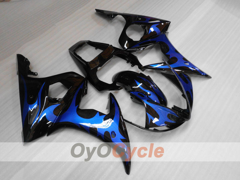 Kit de carenado por inyección para YZF-R6 03-04 - Azul, Negro - Llama #OYO87900905