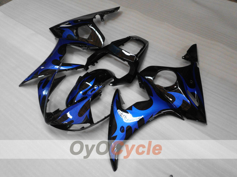 Kit de carenado por inyección para YZF-R6 03-04 - Azul, Negro - Llama #OYO87900905