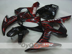 Kit de carenado de inyección para YZF-R6 05 - Rojo, Negro - Llama #OYO87902638