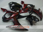 Kit de carenado de inyección para YZF-R6 05 - Rojo, Negro - Llama #OYO87902638