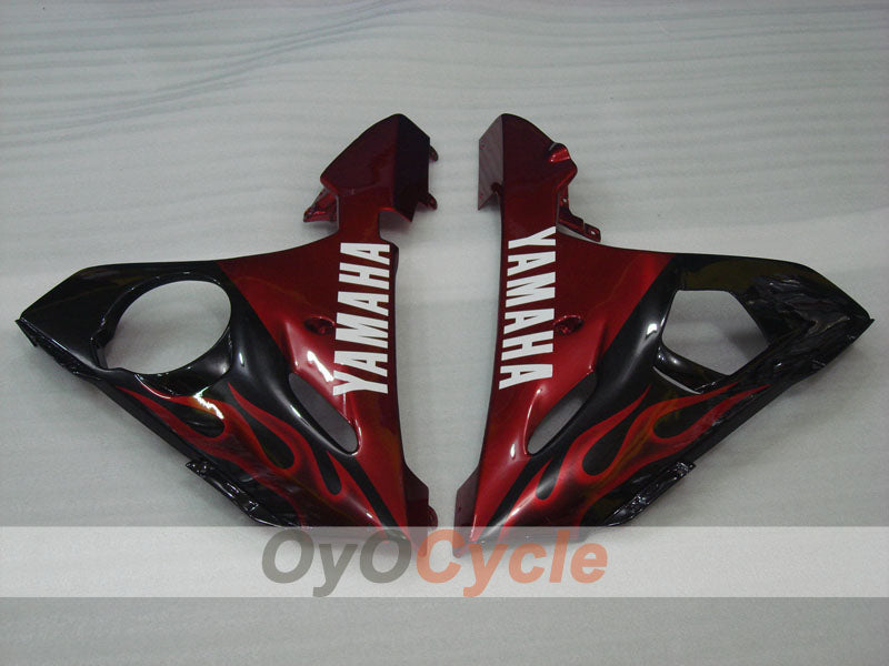 Kit de carenado de inyección para YZF-R6 05 - Rojo, Negro - Llama #OYO87902638