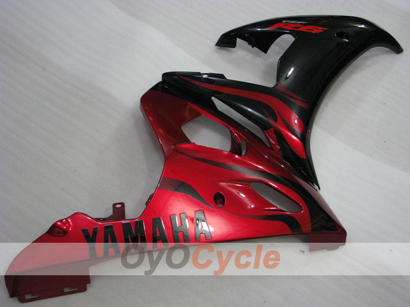 Carenado de inyección para YZF-R6 05 - Rojo, Negro - Llama #OYO87902635