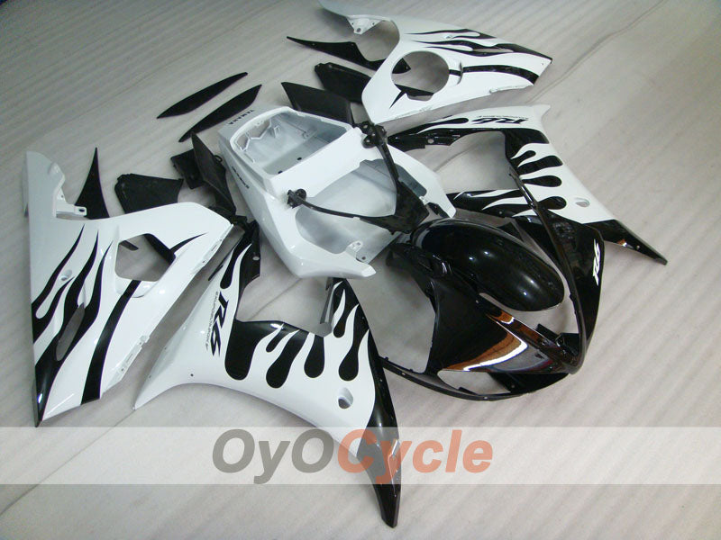 Kit de carenado de inyección para YZF-R6 05 - Blanco, Negro - Llama #OYO87902632
