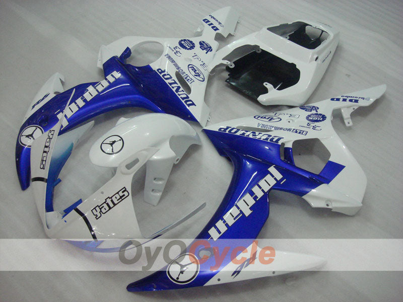 Kit de carenado por inyección para YZF-R6 03-04 - Azul, Blanco - DUNLOP, Jordan #OYO87900911 Imagen principal del producto
