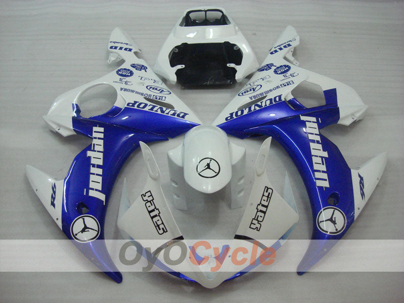 Carenado inyectado para YZF-R6 05 - Azul, Blanco - DUNLOP, Jordan #OYO87902627 Imagen secundaria del producto