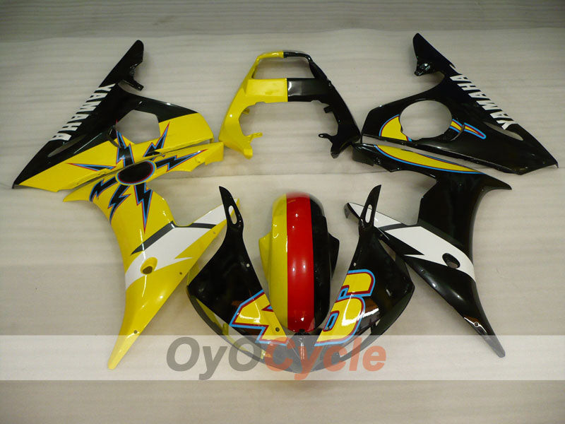 Kit de carenado por inyección para 05 YZF-R6 - Amarillo, Negro - Estilo de fábrica #OYO87902633