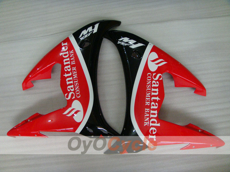 Kit de carenado por inyección para 05 YZF-R6 - Rojo, Negro - Santander #OYO87902619