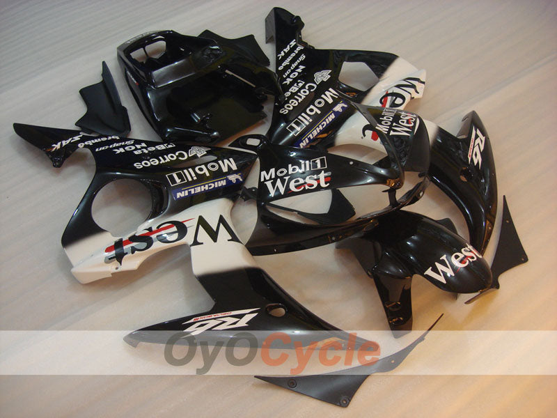 Kit de carenado por inyección para YZF-R6 03-04 - Blanco, Negro - West #OYO87900929