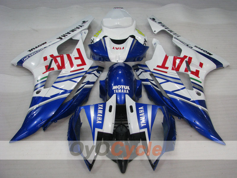 Carenado moldeado por inyección para YZF-R6 06-07 - Azul, Blanco - FIAT, MOTUL #OYO87900932