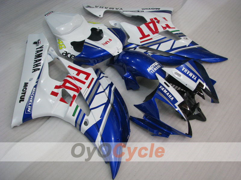 Carenado moldeado por inyección para YZF-R6 06-07 - Azul, Blanco - FIAT, MOTUL #OYO87900932