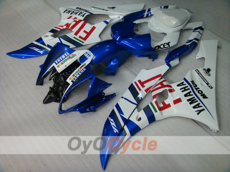 Kit de carenado de inyección para YZF-R6 06-07 - Azul, Blanco - FIAT, MOTUL #OYO87900934