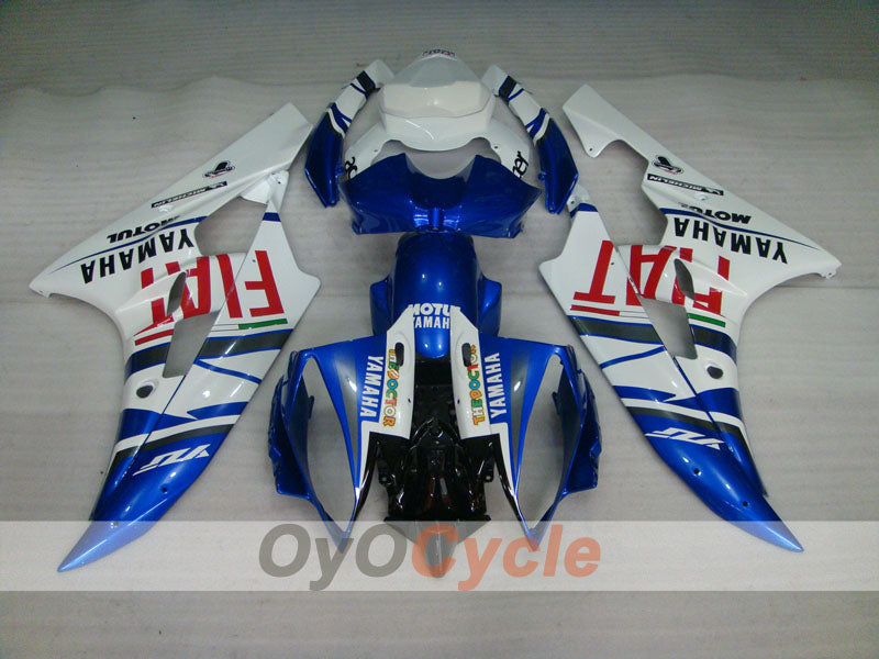 Kit de carenado de inyección para YZF-R6 06-07 - Azul, Blanco - FIAT, MOTUL #OYO87900934