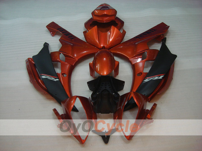 Carenado de inyección para YZF-R6 06-07 - Naranja, Negro, Mate - Estilo de fábrica #OYO87900945