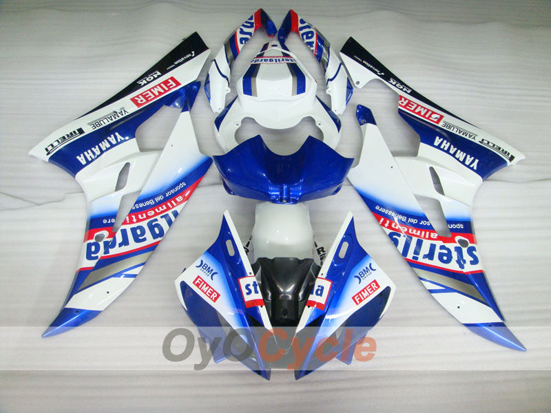 Kit de carenado por inyección para YZF-R6 06-07 - Azul, Blanco - Sterilgarda #OYO87900954