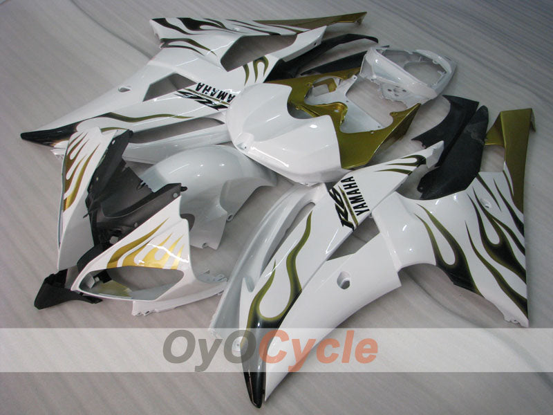 Kit de carenado de inyección para YZF-R6 08-16 - Verde, Blanco - Llama #OYO87900963