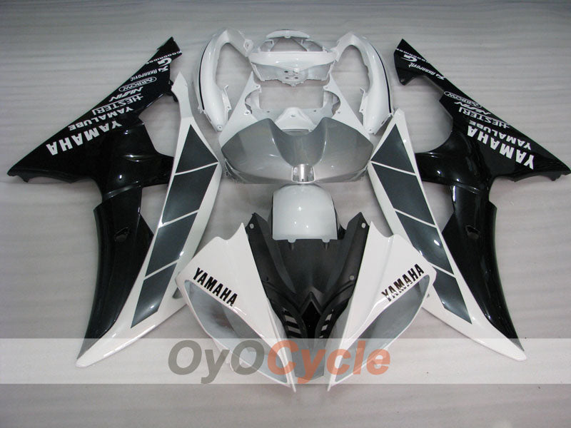 Carenado de inyección para YZF-R6 08-16 - Blanco, Negro - Estilo de fábrica #OYO87900973