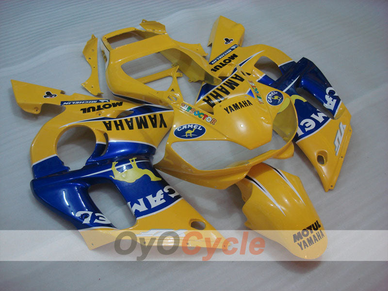 Kit de carenado por inyección para YZF-R6 98-02 - Amarillo, Azul - Camel, MOTUL #OYO87900981