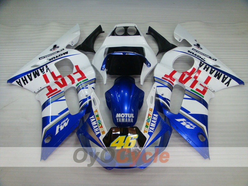 Kit de carenado por inyección para YZF-R6 98-02 - Azul, Blanco - FIAT, MOTUL #OYO87900986