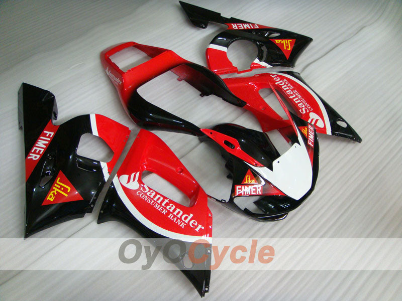 Kit de carenado por inyección para YZF-R6 98-02 - Rojo, Negro - Santander #OYO87901022