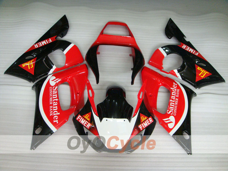 Kit de carenado por inyección para YZF-R6 98-02 - Rojo, Negro - Santander #OYO87901022