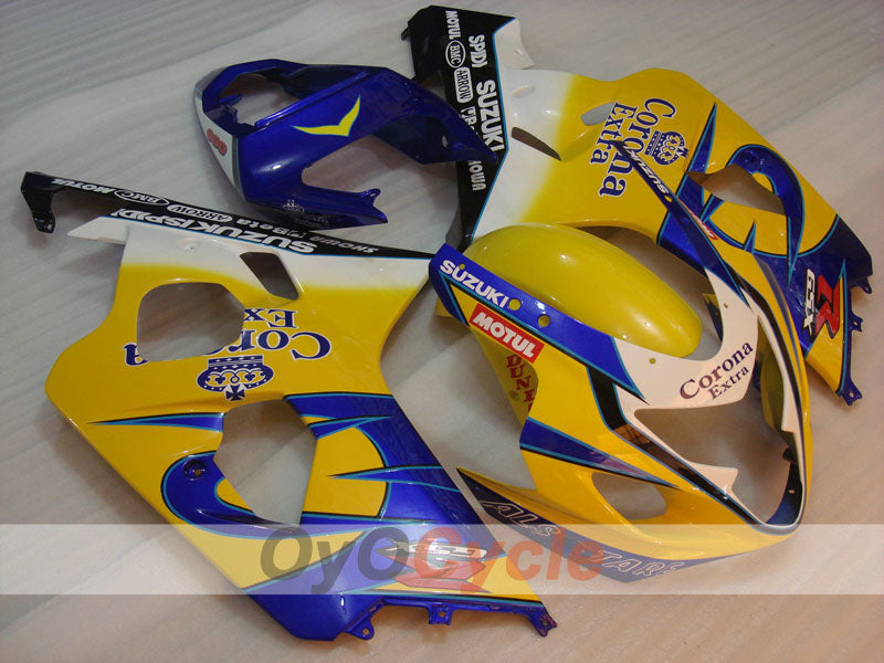 Kit de carenado por inyección para GSX R750 04-05 - Amarillo, Azul - Corona #OYO87901240