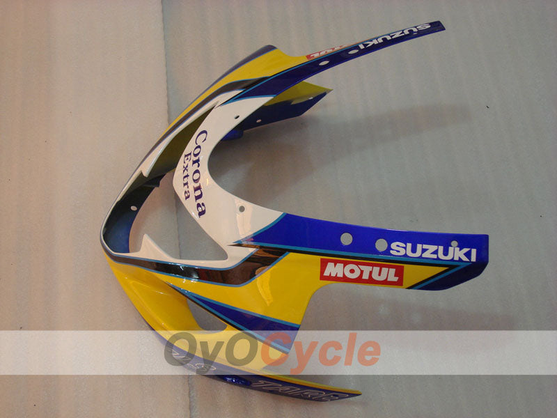 Kit de carenado de inyección para GSXR600 04-05 - Amarillo, Azul - Corona, MOTUL #OYO87901161