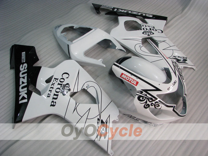 Kit de carenado por inyección para GSXR600 04-05 - Blanco, Negro - Corona, MOTUL #OYO87901164 Imagen principal del producto